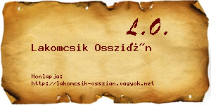 Lakomcsik Osszián névjegykártya
